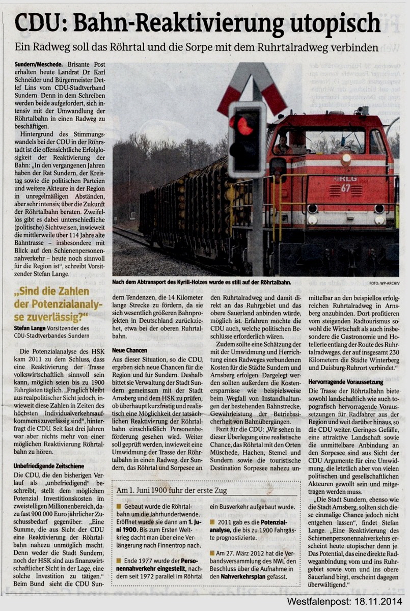 Röhrtalbahn WP 18.11.14
